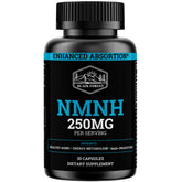 NMNH Black Forest, bouteille et capsules, soutien potentiel d'énergie et vitalité au quotidien.