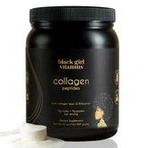 Black Girl Vitamins Collagene Hydrolyse Poudre non aromatisée pour peau lumineuse.