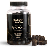 Gommes Black Girl Vitamins d'algues marines irlandaises emballage – énergie naturelle durable.