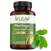 B’LEAF NATURE moringa capsules flacon affichant soutien nutritionnel quotidien.