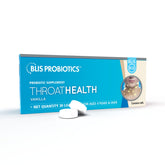 BLIS ThroatHealth: boîte de pastilles vanille, pratique pour le rituel quotidien.