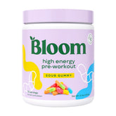 Bloom Nutrition Pre Workout, bouteille prête au goût acidulé.
