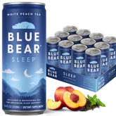Blue Bear Mélatonine: boisson sommeil en bouteille pour une détente avant le coucher.