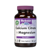 BlueBonnet Calcium citrate, bouteille de capsules, soutien potentiel à la santé des os.