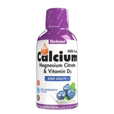 BlueBonnet Calcium citrate et magnésium citrate en liquide dans une bouteille, facilité d'ingestion