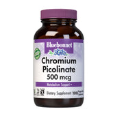BlueBonnet Chromium Picolinate, bouteille visible, capsules végétales faciles à avaler pour la routine quotidienne.
