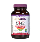 BlueBonnet Ladies’ One 40+ – Bouteille visible, soutien nutritionnel quotidien pour femmes actives.