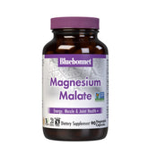 BlueBonnet Magnésium Malate: capsules végétales, absorption élevée et énergie soutenue.
