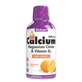 BlueBonnet Nutrition calcium et magnésium liquide au flacon orange, pratique pour un apport quotidien.