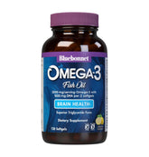 BlueBonnet Omega-3 Brain Formula, gélules citron, soutien cognitif potentiel.