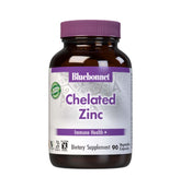 Gélules BlueBonnet Albion Zinc bisglycinate dans une bouteille, soutien potentiel immunitaire.
