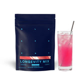 Blueprint Bryan Johnson Longevity Mix dans une bouteille pour une nutrition quotidienne équilibrée.