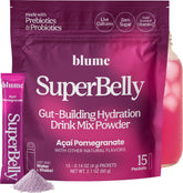 Sachets d'hydratation Blume SuperBelly pour une hydratation rapide en déplacement.