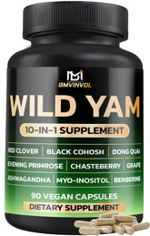 BMVINVOL Yam Sauvage bouteille — soutien potentiel à l'équilibre hormonal quotidien.