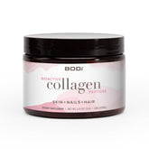 Emballage compact BODi Collagen Peptides, pratique pour la routine beauté.