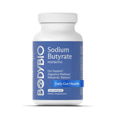 BodyBio Butyrate — bouteille: soutien potentiel à la santé intestinale et au confort digestif.