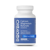 BodyBio Butyrate, capsules véganes, visibles en flacon, soutiennent la flore intestinale.