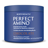BodyHealth PerfectAmino en poudre pré-entraînement chocolat, énergie potentielle pour démarrer votre séance.