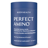BodyHealth PerfectAmino Tablets – bouteille, soutien musculaire et énergie en entraînement.