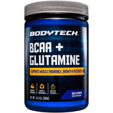 Poudre BODYTECH BCAA + Glutamine dans le pot, récupération facilitée après entraînement