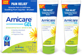 Boiron Arnicare Gel en pack-jumeaux prêt pour soulager après l’effort.