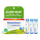 Boiron Histaminum Hydrochloricum: boîte et pellets faciles à prendre lors d’allergies.