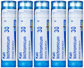 Kali Bichromicum de Boiron, granules à dissolution rapide, pratique dès les premiers signes de rhume.