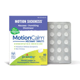 Boiron MotionCalm, tablettes fondantes dans la bouche, soulage sans somnolence lors des trajets.