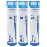 Boiron Spongia Tosta 6C : pellets qui se dissolvent rapidement, pour toux sèche.