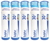 Boiron Sulphur 30C emballage prêt à l’emploi pour les irritations cutanées.