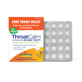 Boiron ThroatCalm: comprimés fondent dans la bouche pour soulager la gorge.