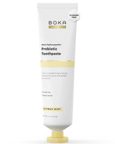 Pâte Boka: emballage visible, soin dentaire quotidien sans fluor.