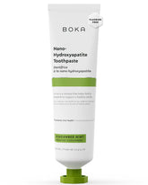 Boka dentifrice sans fluorure au concombre menthe, emballage clair.