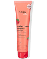 Pâte dentifrice Boka nano HA Fraise-Mangue sans fluor pour enfants.