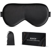 Masque BOKOR en soie noire pour un sommeil doux et paisible
