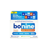 Bonine MAX à mâcher dans son étui, pratique pour voyager.