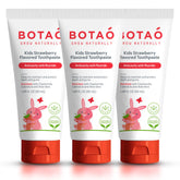 BOTAO dentifrice enfants – tube fraise naturelle, goût agréable pour le brossage quotidien.