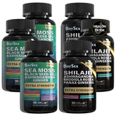 Boysea ensemble Shilajit et algues marines, pack pratique et complet.