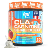 BPI Sports CLA + Carnitine Shredded, bouteille mangue tropical, énergie issue des graisses.