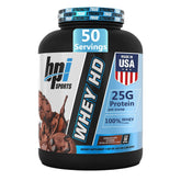 BPI Sports Whey HD Chocolat Cookie, emballage attrayant pour soutien musculaire après l'effort