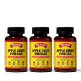 Capsules Bragg ACV montrant le mélange 1877 mg pour l’apport quotidien.