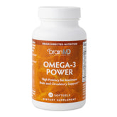 BRAINMD Omega-3 Power – bouteille de capsules soutient potentiellement le cerveau et l'immunité.