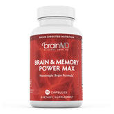 BRAINMD Power Max - bouteille visible, soutien potentiel à la concentration.