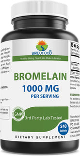 Brieofood Bromélaïne — bouteille visible, soutien digestif potentiel et confort intestinal.