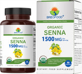 Brieofood Séné organique 1500 mg, bouteille pratique pour usage quotidien.