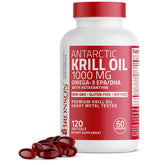 Bronson huile krill antarctique 1000 mg, riche en omega-3 et phospholipides.