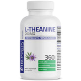 Bronson L-Theanine 200 mg – Bouteille visible, soutien potentiel au calme sans somnolence