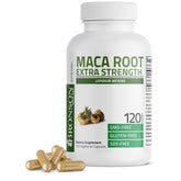 Bronson Maca, bouteille de capsules, soutien potentiel d'énergie au quotidien.