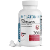 Bronson Mélatonine 5 mg dissolution rapide cerise, relaxation au coucher.