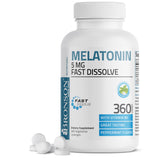 Bronson Mélatonine 5 mg, pastilles menthe, dissolution rapide, utilisation nocturne.